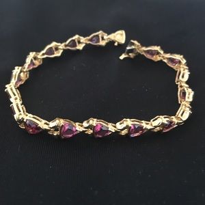 18kt gold and trilliant cut amethyst bracelet